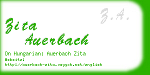 zita auerbach business card